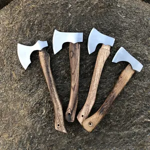 Hot Full Polishing Outdoor Hunting Camping High Carbon Steel Viking Axe Chopping Ax Tomahawk Bushcraft Tactical Forged Axe