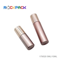 Flacons roll-on en verre rose pour parfum et huiles essentielles, 5 ml et 10 ml