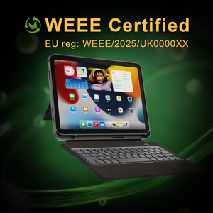 حافظة لوحة مفاتيح لاسلكية لجهاز آيباد 10.9 بوصة إصدار 2022 الجديد، رقيقة للغاية مع لوحة لمس، اتصال لاسلكي <span class=keywords><strong>2</strong></span>.4 جيجاهرتز، غطاء مع حامل قلم آيباد - Product Image 5