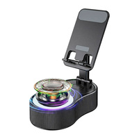 Mini haut-parleur portable sans fil RGB avec lumière d'ambiance pour l'extérieur, étanche V5.3, support de téléphone, mode fête pour ordinateur