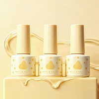NAIL & YOLLY Vernis à Ongles Gel 15ml, Base Coat et Top Coat, Couleur Poire Douce, Flacon Mignon, Gel UV Soak Off pour Nail Art et Manucure en Salon