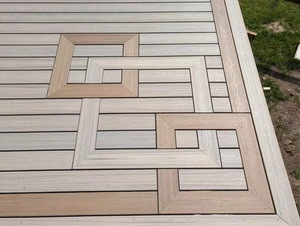 Rắn gỗ nhựa WPC decking ngoài trời lồng vào nhau gạch lát sàn gỗ tếch kết thúc dễ dàng bấm vào cài đặt cho phòng khách nhà bếp công viên - Product Image 4