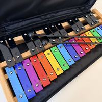 27 Keys Glockenspiel Xylophone Full Size 27 Note Colorful Wood Keys Educational for Adults & Kids