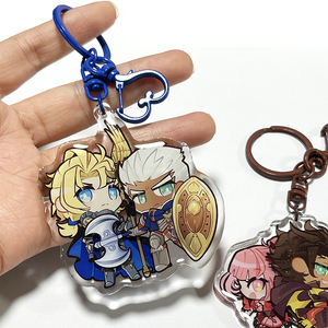 مخصص الطباعة المقدمة الطباعة الايبوكسي البريق <span class=keywords><strong>3D</strong></span> سحر الاكريليك أنيمي المفاتيح - Product Image 3