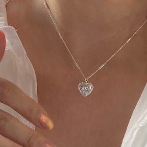 Collar con Colgante de Plata de Ley S925 con Lazo Azul Cielo y Diamantes, Diseño de Nicho, Simple, Versátil y Dulce, Accesorio para la Clavícula - Product Image 1