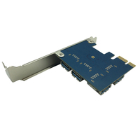 PCIE PCI-E PCI Express Riser Card 1x à 16x1 à 4 USB 3.0 Slot Multiplier Hub