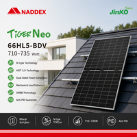 Panneau solaire bifacial double vitrage Tiger Neo N-type, cellules de 210 mm, modèle 66HL5-BDV 725W, efficacité 98 %, prix usine