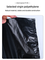 Sac en plastique robuste en PEBD pour supermarché, avec soufflet latéral, impression numérique, gaufrage et logo personnalisé, idéal pour le transport de courses