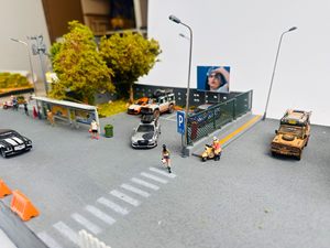 ไดโอรามาร้านเต้าหู้ฟูจิวาระ Initial D ขนาด 120*40 ซม. ฐานจัดแสดงถนนในเมืองขนาด 1:64 สำหรับรถโมเดลไดแคสต์ - Product Image 3