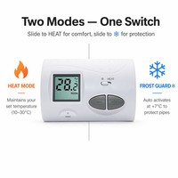 Thermostat filaire C3 moderne à télécommande numérique, résistant au feu, écologique, pour chaudière à gaz, non programmable, pour salon et hôtel