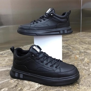 Zapatillas Deportivas Casuales de Moda para Hombre, Color Negro Sólido, con Cordones, Forro de Algodón, Otoño 2025 - Product Image 5