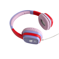 Headphone Anak Berkabel Warna-warni, Desain Kartu DIY Unik & Lucu, Earphone Jack 3.5mm untuk Pembelajaran & Hiburan Anak