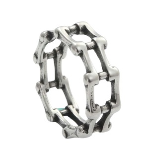 yunnique Bicycle Chain <b>Ring</b> Retro Silver Men's Geometric Jewelry Gift - Product Image 1
