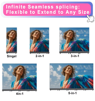 Écran d'affichage LED pliable JIACAI GOB Trifold P1.8 P2.5, portable, pliable, pour intérieur et extérieur, support au sol pour exposition en magasin