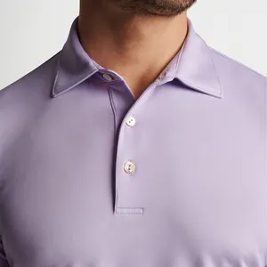 Logotipo personalizado bordado de gran tamaño de punto ropa de golf casual de alta calidad Golf camisas Dry fit Polo sólido polos