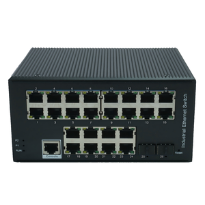 Switch Ethernet industriel géré Gigabit 4/8/16/24 ports RJ45, 2 emplacements SFP, montage sur rail DIN, switch industriel géré L2 via Web - Product Image 6