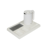 Bouilloire électrique 1L 1350W à ébullition rapide avec couvercle intérieur en acier, conception facile à nettoyer, idéale pour les chambres d'hôtel