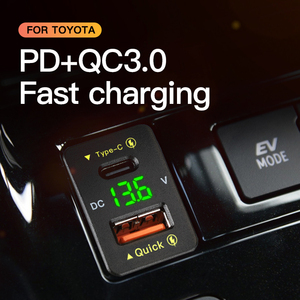 Adaptateur de chargeur de <span class=keywords><strong>voiture</strong></span> <span class=keywords><strong>USB</strong></span> 12V en gros, chargeur rapide pour Toyota Camry, port <span class=keywords><strong>USB</strong></span> - Product Image 2