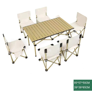 Muebles de Exterior para Camping y Picnic, Juego de Mesa y Sillas Plegables, Mesas Plegables Portátiles para Turistas - Product Image 4