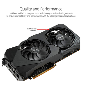 Carte graphique de jeu Radeon 5700 overclockée 8G GDDR6 édition double ventilateur DisplayPort (DUAL-RX5700-O8G-EVO) Radeon DUAL RX5700 - Product Image 1