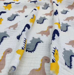 Хлопковая ткань с индивидуальной печатью, жатая муслиновая ткань, ткань для детских одеял, креповая марлевая ткань для рубашек и пеленок - Product Image 2