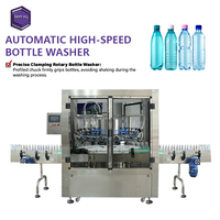 Machine de lavage automatique haute vitesse pour bouteilles en plastique/verre, pour eau pure, shampoing, gel, colle, usage industriel continu