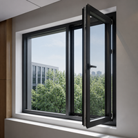 Ventana Abatible de Aluminio con Rotura de Puente Térmico para Edificios Comerciales