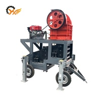 Industrie minière petit mobile 3t par heure minerai de fer roche or mine pierre concasseur à mâchoires machine