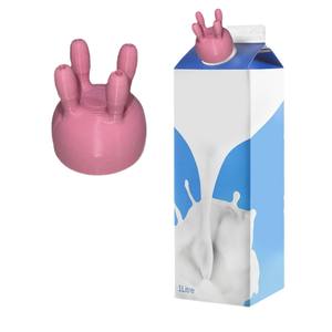 Divertida tapa para botella de leche con diseño de dibujos animados, desviador de leche, a prueba de polvo y fugas, cubiertas para boquilla de leche, utensilios de cocina - Product Image 3