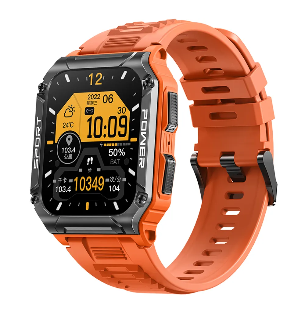2023 NX6 Sports Smart Watch For Outdoor Compass 1.95 Large Screen 400mah IP68 Waterproof Smartwatch Bt Calling