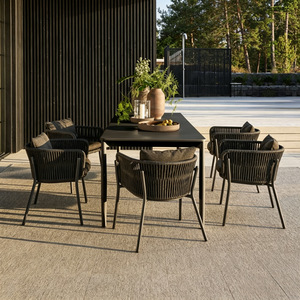 Outdoor Rattan Table and Chair Furniture Outdoor Villa Homestay Hotel Garden Courtyard Terrace Leisure Rattan Chair Long Table - Product Image 2