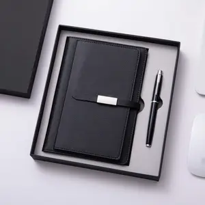 Branded Items Customer Gift Customized Pu Leather Business Card Holder Notebook Keychain Pen Corporate Gift Sets