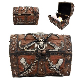 OEM Custom Luxury Small Size Multi Color Dungeons and Dragons Resin Pirate Mini <strong>Treasure</strong> Chest Jewelry <strong>Boxes</strong> - Product Image 2