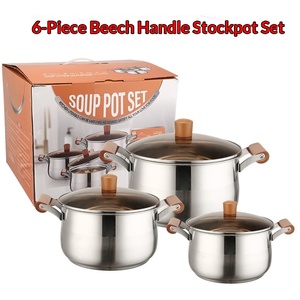 Set di Pentole in Acciaio Inox - Set di Pentole e Padelle per Cucinare e Friggere, 10 <span class=keywords><strong>Pezzi</strong></span>, <span class=keywords><strong>6</strong></span> <span class=keywords><strong>Pezzi</strong></span>, Vendita all'Ingrosso - Product Image 3