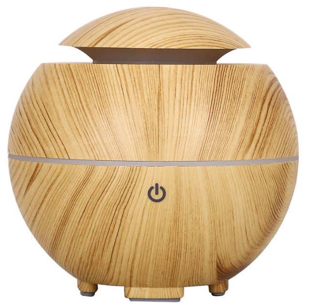 5V USB Essential Oil Diffuser, 160ml Wood Grain Ultrasonic Aromatherapy Oil Diffuser Adjustable Mist Diffuser