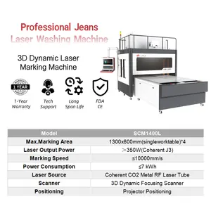 ARGUS 2022 новая стильная лазерная машина для джинсов с 350 Вт/500 Вт последовательной R.F. Металлическая лазерная трубка