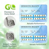 Brackets orthodontiques métalliques monobloc en acier inoxydable, brackets Roth MBT, fournitures dentaires