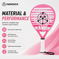 Raquette de paddle Nodex SPORT personnalisable en EVA souple de forme ronde en fibre de carbone