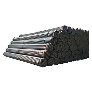 Ms Steel ERWカーボンASTMA53黒鉄パイプ溶接sch40鋼管建材用