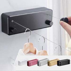 Y17 intérieur <span class=keywords><strong>extérieur</strong></span> ligne à linge ABS <span class=keywords><strong>aluminium</strong></span> ligne à linge mural vêtements <span class=keywords><strong>étendoir</strong></span> corde à linge rétractable - Product Image 2