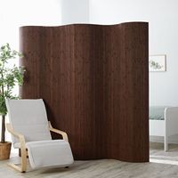 Paravent en bambou, hauteur 200 cm, brun foncé |   Paravent de séparation d'espace, écran d'intimité