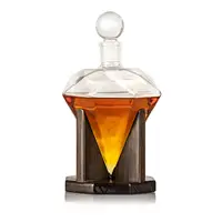 Thiết Kế Hình Dạng Độc Đáo Handmade Pyrex Glass Diamond Whiskey Rượu Vodka Decanter