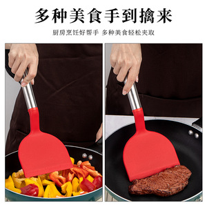 <b>Silicone</b> Spatula With Stainless Steel Handle Nonstick Kitchen <b>Tool</b> For Pancake Cooking - Product Image 2