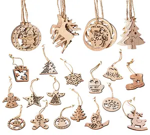 Ornement de noël de nouvel an, pendentifs suspendus, étoile, cloche de noël, décorations de maison, 12 pièces