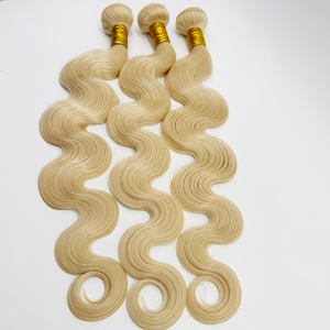 Super Doux Lisse Vrais Cheveux Humains 18 à 36 Pouces Vague de Corps Blonde Tissage Bundles de cheveux 613 faisceaux - Product Image 1