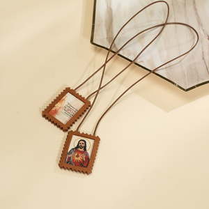 Giuceluck לוגו מותאם אישית שרשרת תליון ילדים בסגנון דתי של אותיות עור התנ "ך - Product Image 5