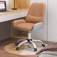 Silla de Oficina de Cuero Sintético, Diseño Ergonómico, para Hotel, Transmisión en Vivo, Dormitorio, Tocador, Escritorio, Silla de Computadora