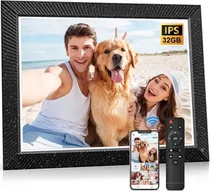 מסגרת תמונה דיגיטלית 21.5 אינץ' מסגרת תמונה דיגיטלית - השמעת וידאו 1080P מסך סינכרון לסמארטפון שיתוף תמונה וידאו באמצעות אפליקציה בדואר אלקטרוני