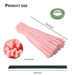 Kit de Ramo de Lirios Blancos Eternos, 150 Piezas, Juego de Limpiapipas de 8mm con Todos los Componentes para una Obra Maestra Atemporal - Product Image 3