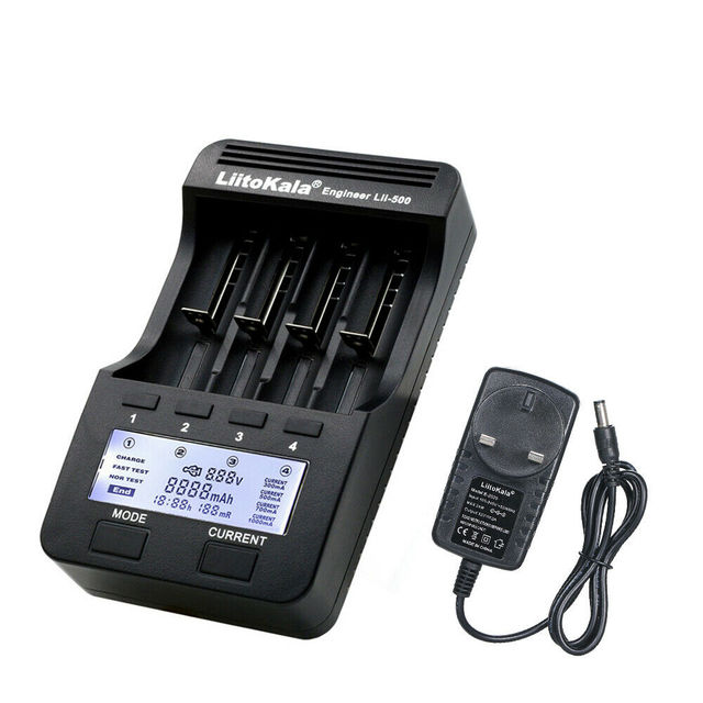 Lii-500 LCD 3.7V 1.2V 18650 26650 16340 14500 10440 18500 20700B 21700 Battery Charger with Screen